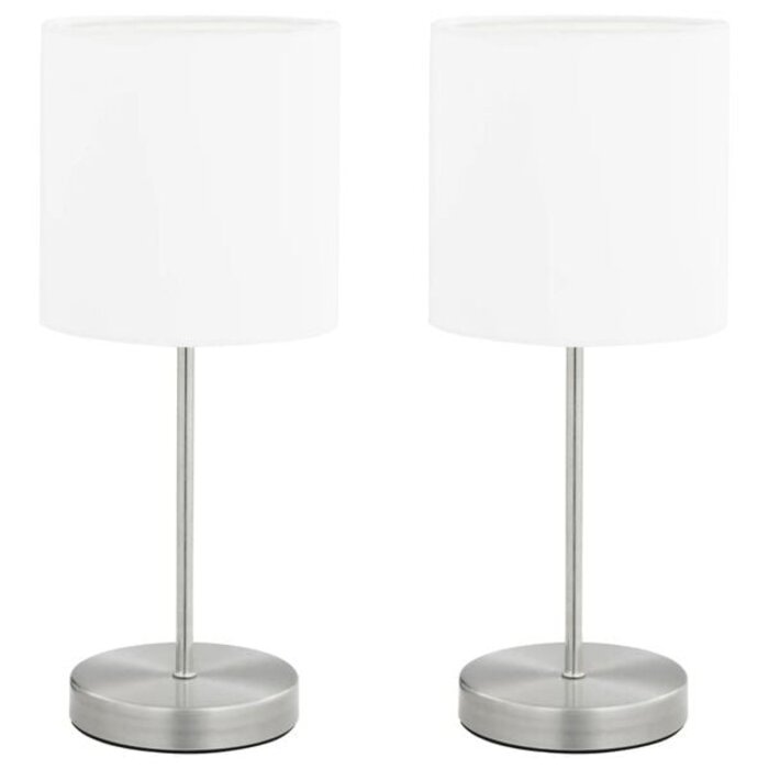 Vidaxl Set aus 2 Tischlampen mit Touch-Funktion, Weiß, 38,5 cm - 33% Rabatt
