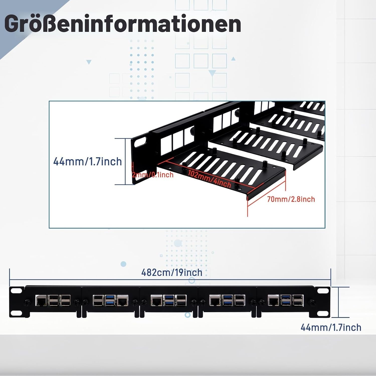 1U Rackmount für 5x Raspberry Pi - 33% Rabatt auf Retourenware