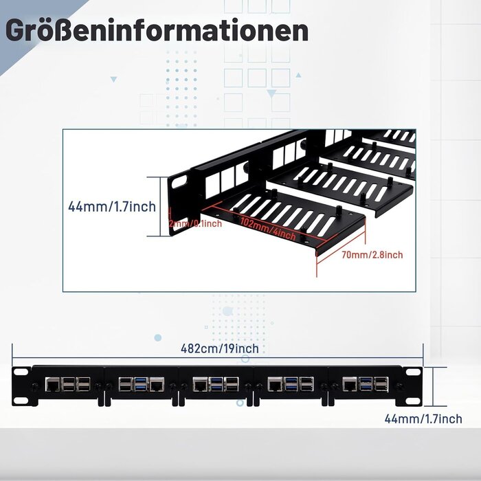 1U Rackmount für 5x Raspberry Pi - 33% Rabatt auf Retourenware
