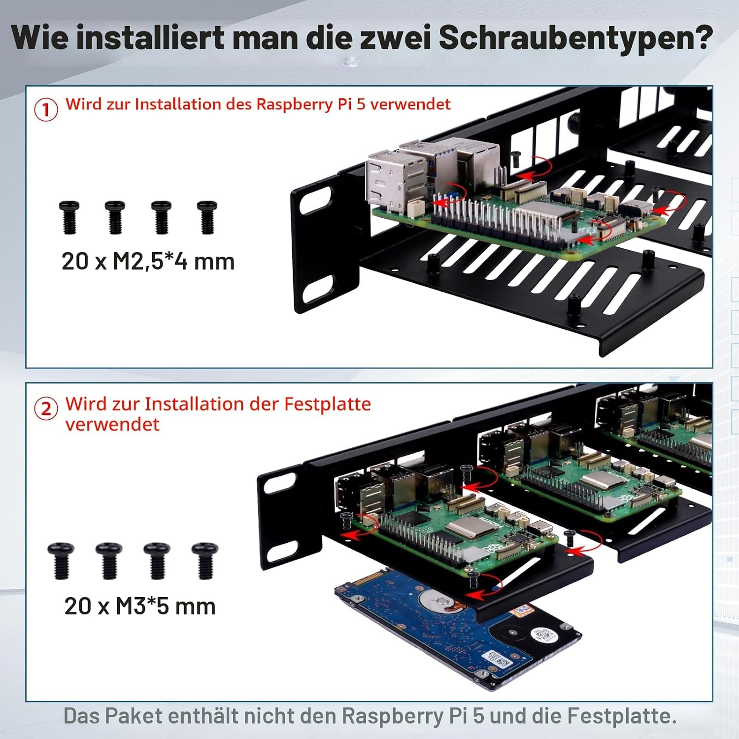 1U Rackmount für 5x Raspberry Pi - 33% Rabatt auf Retourenware