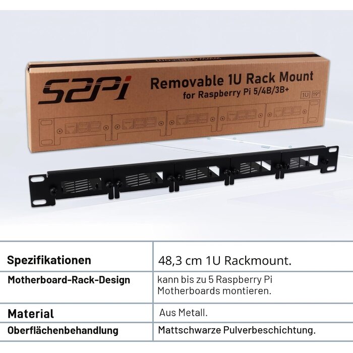 1U Rackmount für 5x Raspberry Pi - 33% Rabatt auf Retourenware