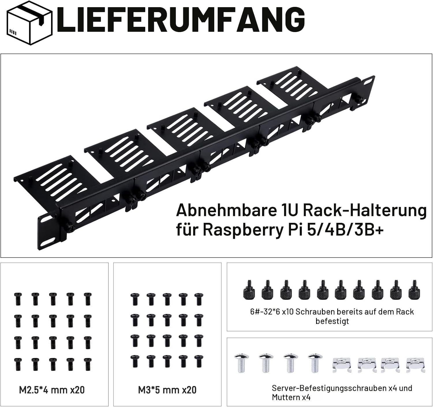 1U Rackmount für 5x Raspberry Pi - 33% Rabatt auf Retourenware