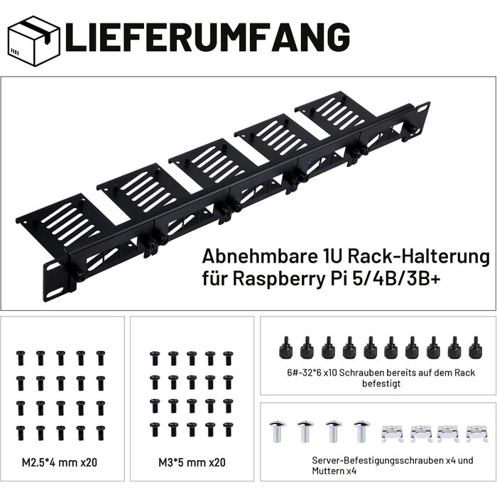 1U Rackmount für 5x Raspberry Pi - 33% Rabatt auf Retourenware