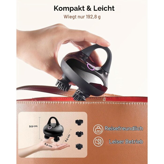 Elektrisches Kopfmassagegerät 32% Rabatt - IPX7 wasserdicht - 12 Massageköpfe