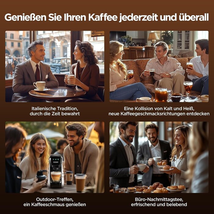5-in-1 Kapsel-Kaffeemaschine: 20 Bar Druck - 34% Rabatt