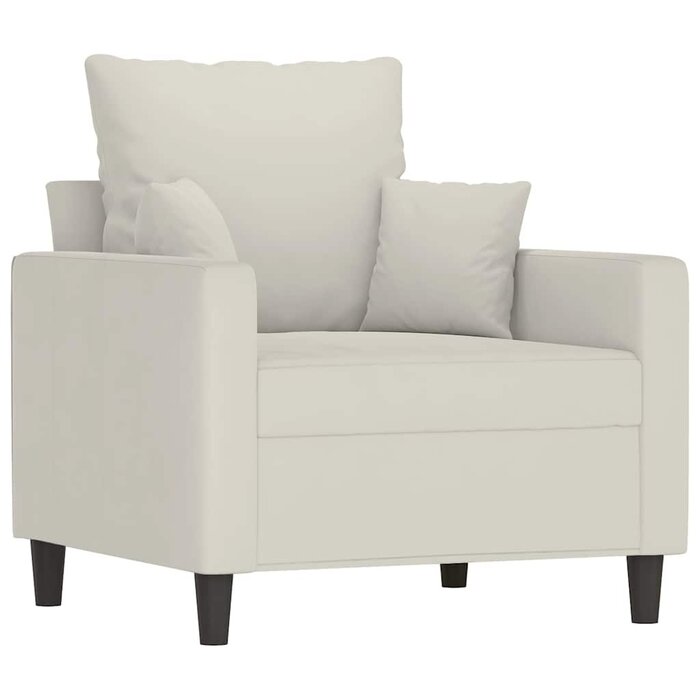 Vidaxl Samt-Sessel in Cremeweiß 60 cm Sitzbreite - 35% Rabatt