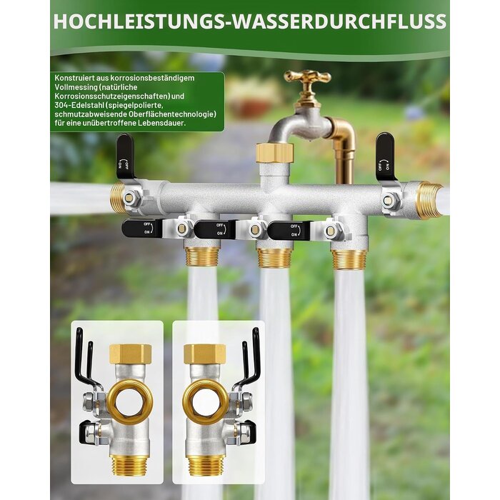 5-Wege-Wasserverteiler Garten - 34% Rabatt - Effiziente Bewässerung
