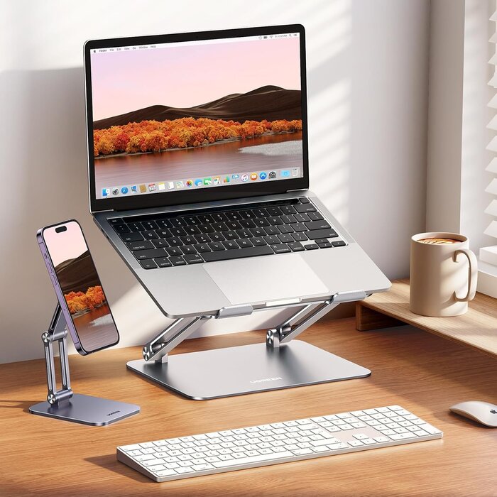 Ergonomischer Laptopständer bis 17,3 Zoll - 32% Rabatt auf Silber Modell