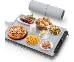Flexible elektrische Warmhalteplatte 300W | Silbergrau | 52% Rabatt