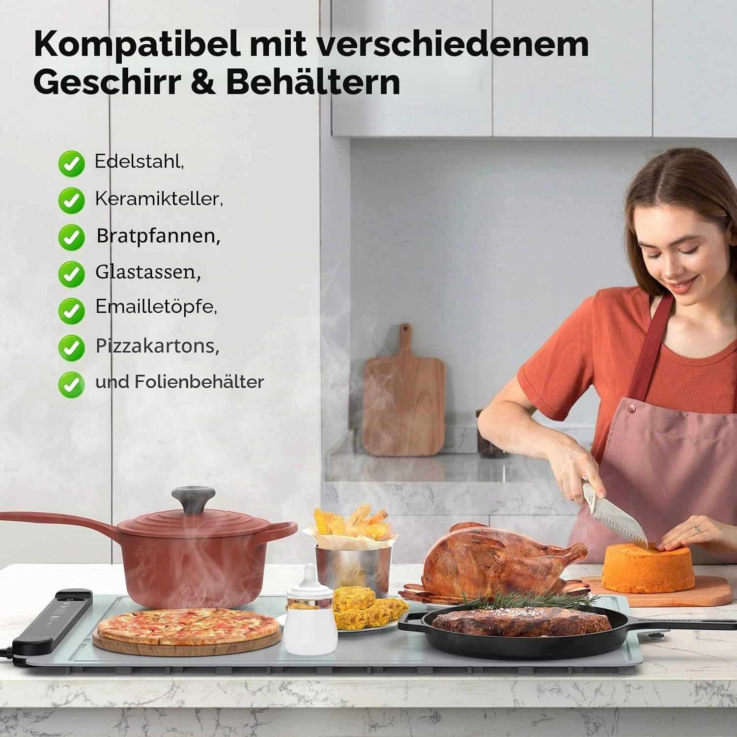 Flexible elektrische Warmhalteplatte 300W | Silikon | 35% Rabatt