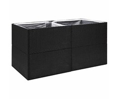 Vidaxl Großer Pflanzkübel 157x80x80cm Schwarz - 51% Rabatt