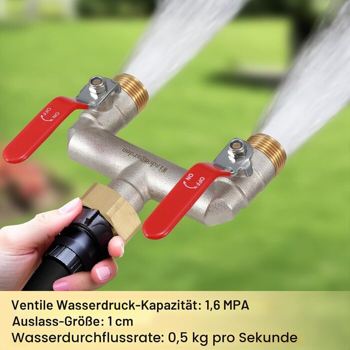 2-Wege Wasserverteiler Messing 1 Zoll - 32% Rabatt