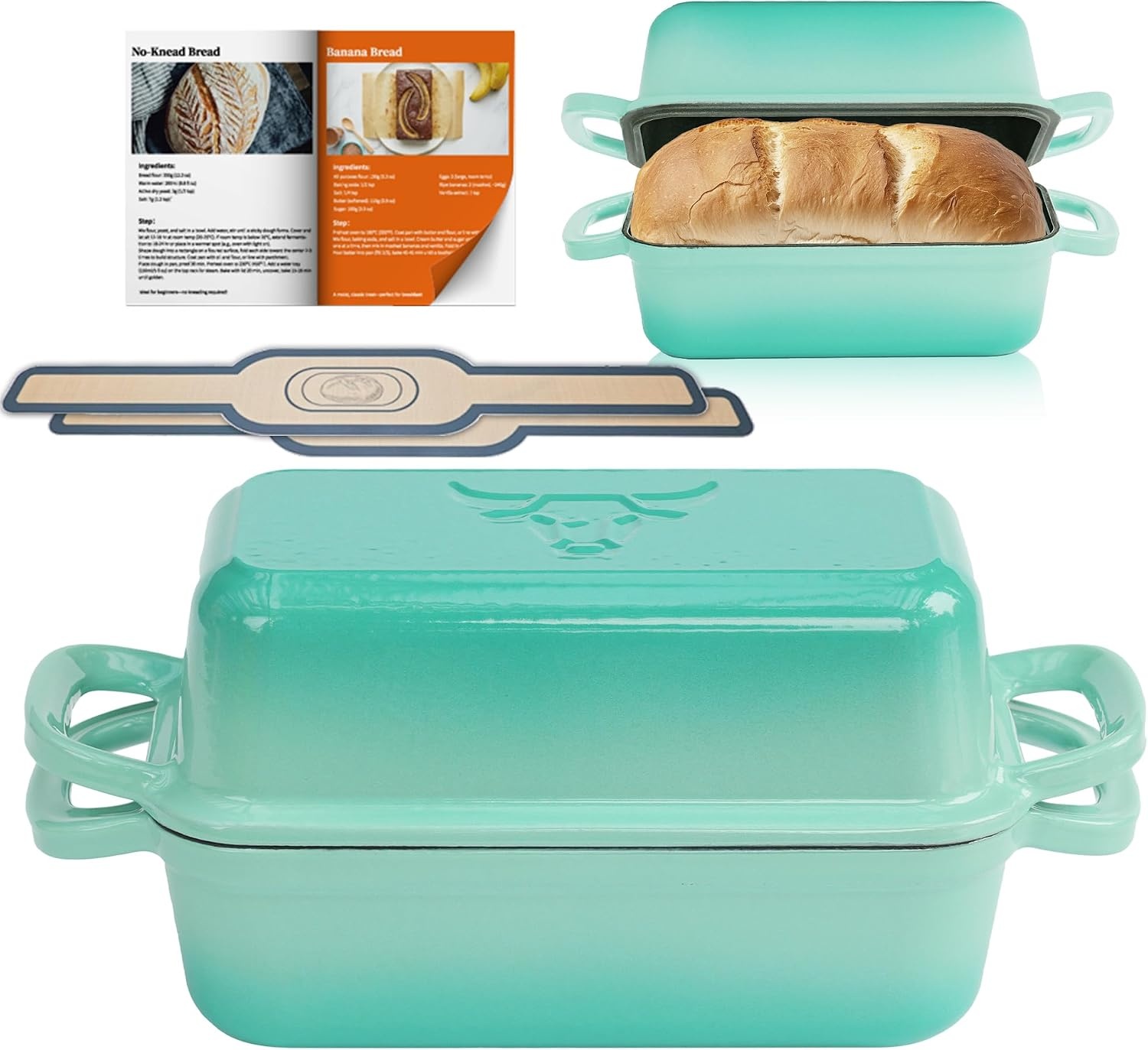 Gusseisen Brotbackform mit Deckel 20x12x16cm - 33% Rabatt