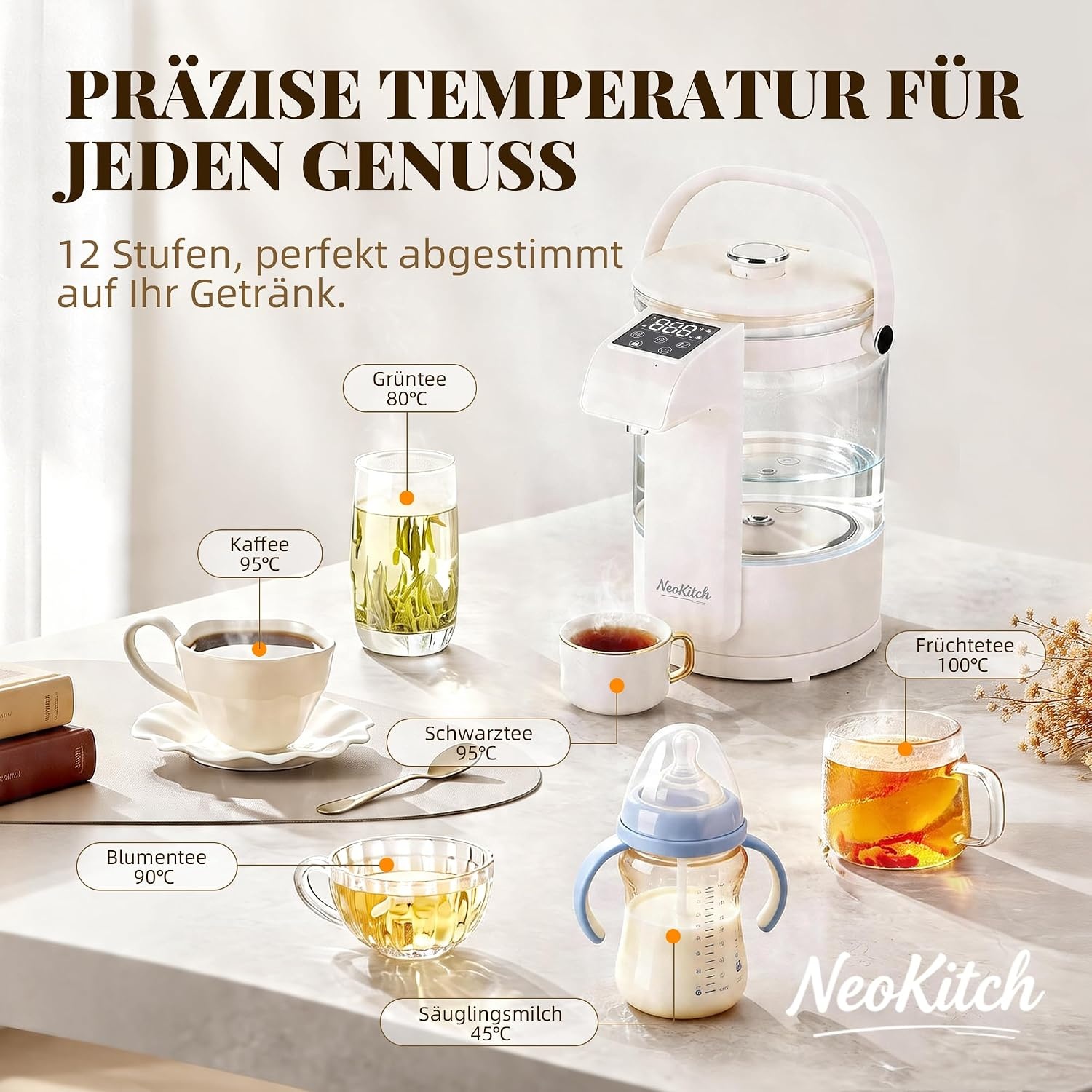Heißwasserbereiter & Wasserspender 2,5L, 40-100 °C - 31% Rabatt