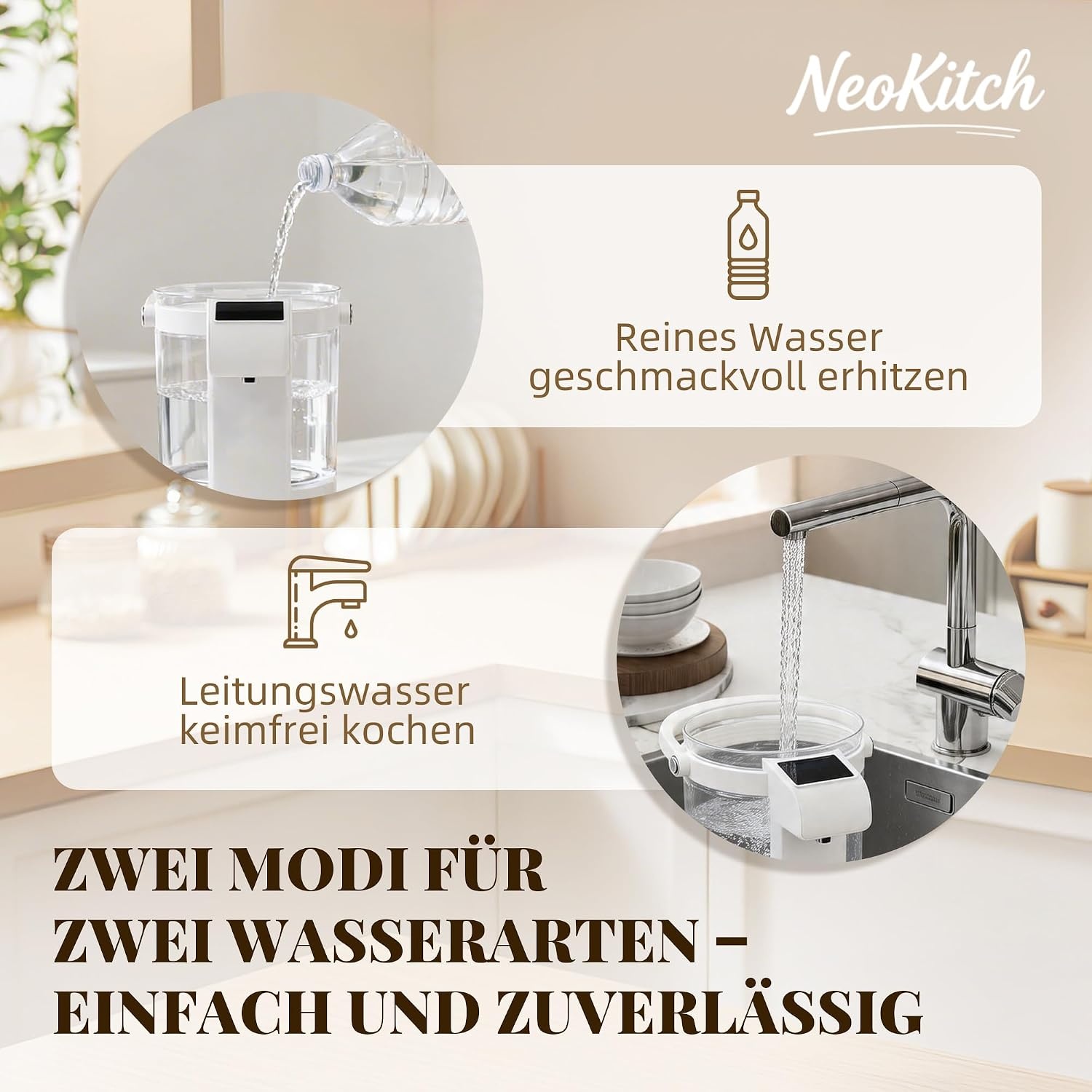 Heißwasserbereiter & Wasserspender 2,5L, 40-100 °C - 31% Rabatt