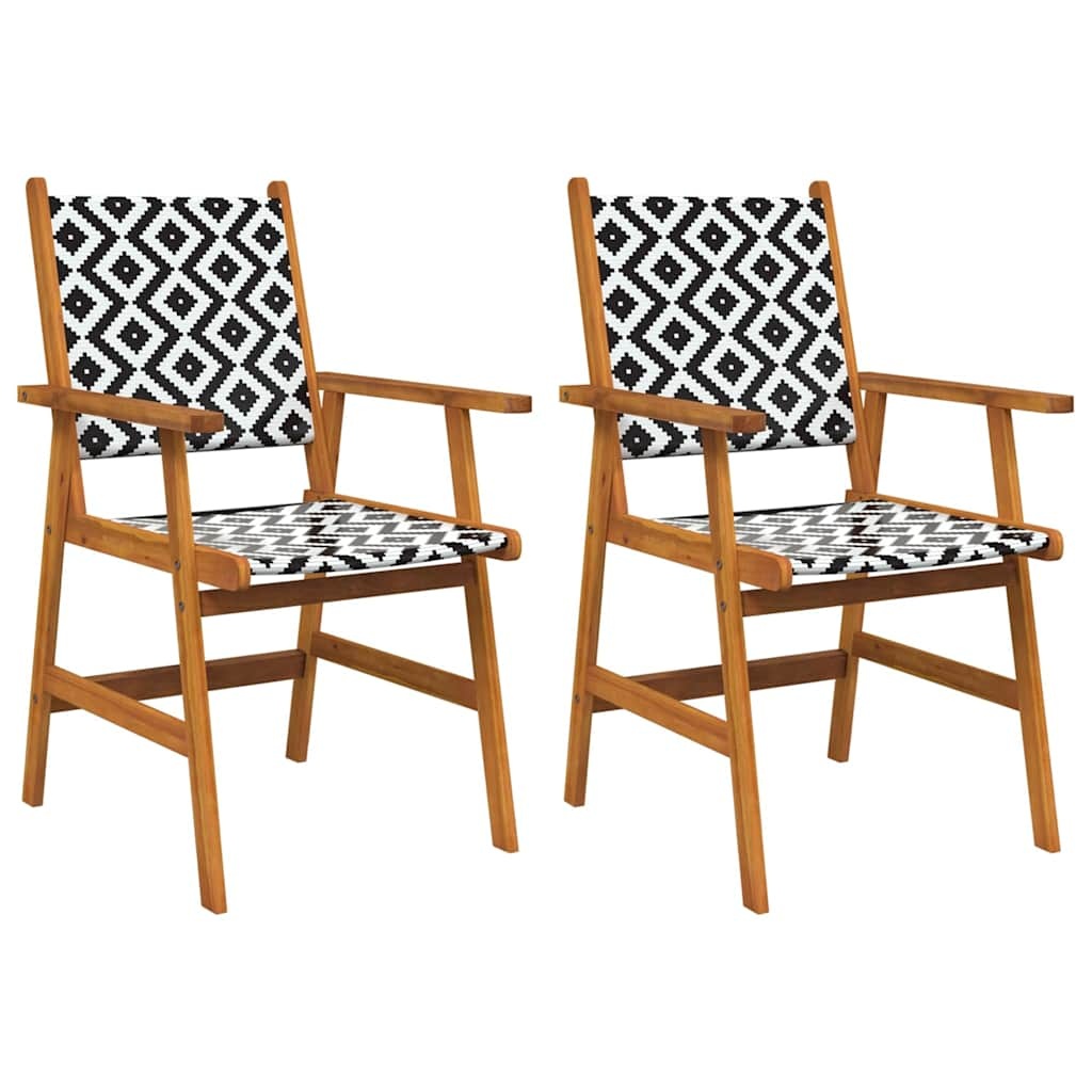 Vidaxl 2er-Set Gartenstühle Akazienholz & Polyrattan - 34% Rabatt
