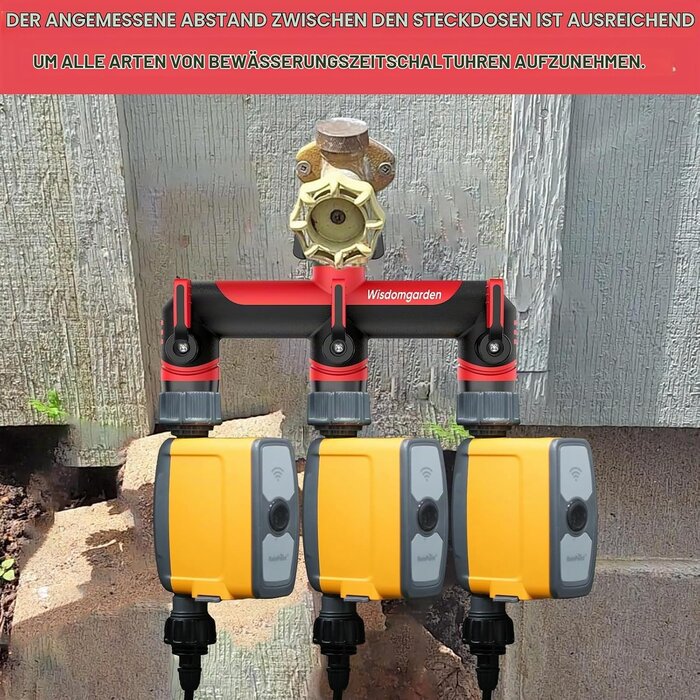 3-Wege Gartenschlauch Verteiler 3/4 Zoll - 32% Rabatt
