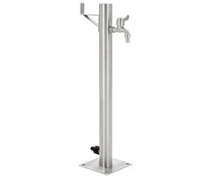 Vidaxl Garten-Wassersäule 65 cm Edelstahl, silber - 51% Rabatt