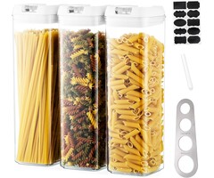 3er Set Vorratsbehälter 1,6L Weiß - 46% Rabatt - Luftdicht & Stapelbar