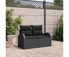 Vidaxl Gartenbank mit Polster Schwarz 124 cm - 47% Rabatt