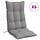 6er Set Stuhlkissen für Hochlehner 120x50 cm Grau - 34% Rabatt