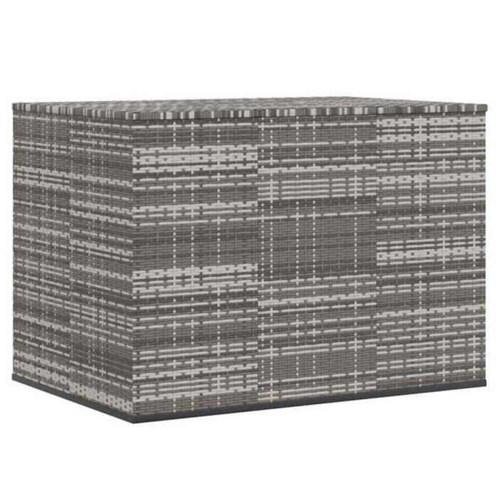 Vidaxl Große Gartenbox aus PE-Rattan, 145x100x103 cm, Grau - 35% Rabatt