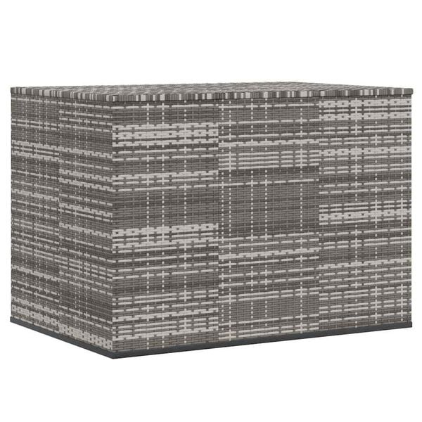 Vidaxl Große Gartenbox aus PE-Rattan, 145x100x103 cm, Grau - 35% Rabatt