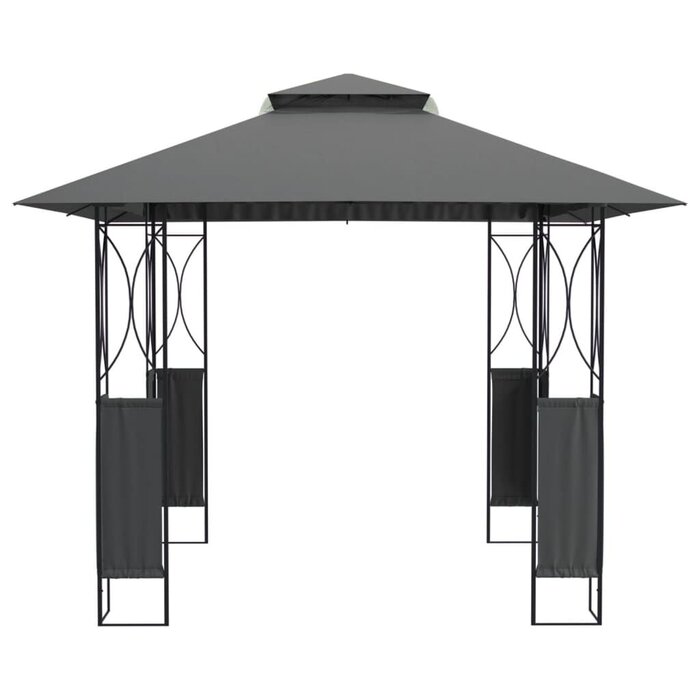 Vidaxl Gartenpavillon 300x300x270 cm Stahl Anthrazit - 35% Rabatt