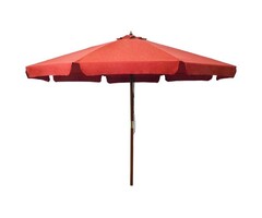Vidaxl Sonnenschirm 330 cm Terracotta - Holzmast - 54% Rabatt