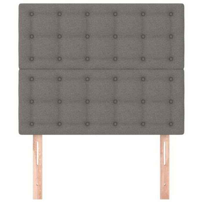 2er Set Bettkopfteil Dunkelgrau 80x78/88 cm - 27% Rabatt