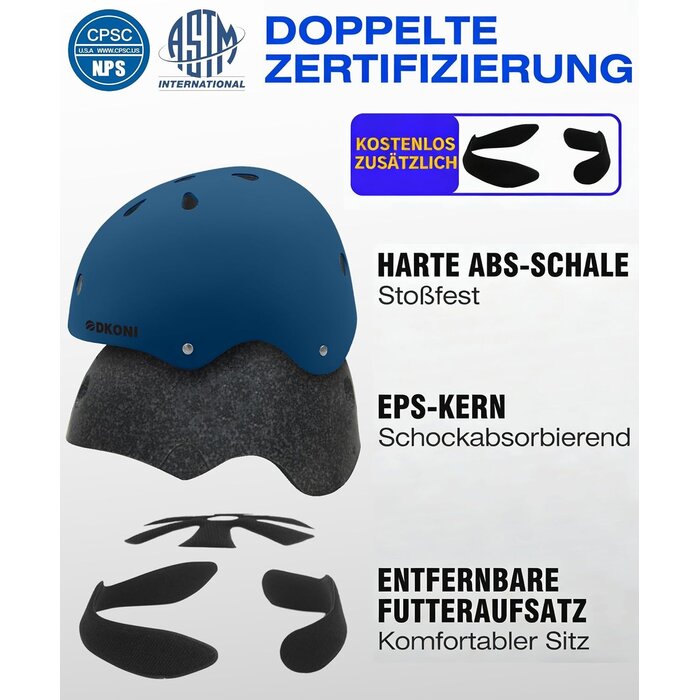 Multisport-Helm Kinder Dunkelblau S (48-52 cm) - 29% Rabatt