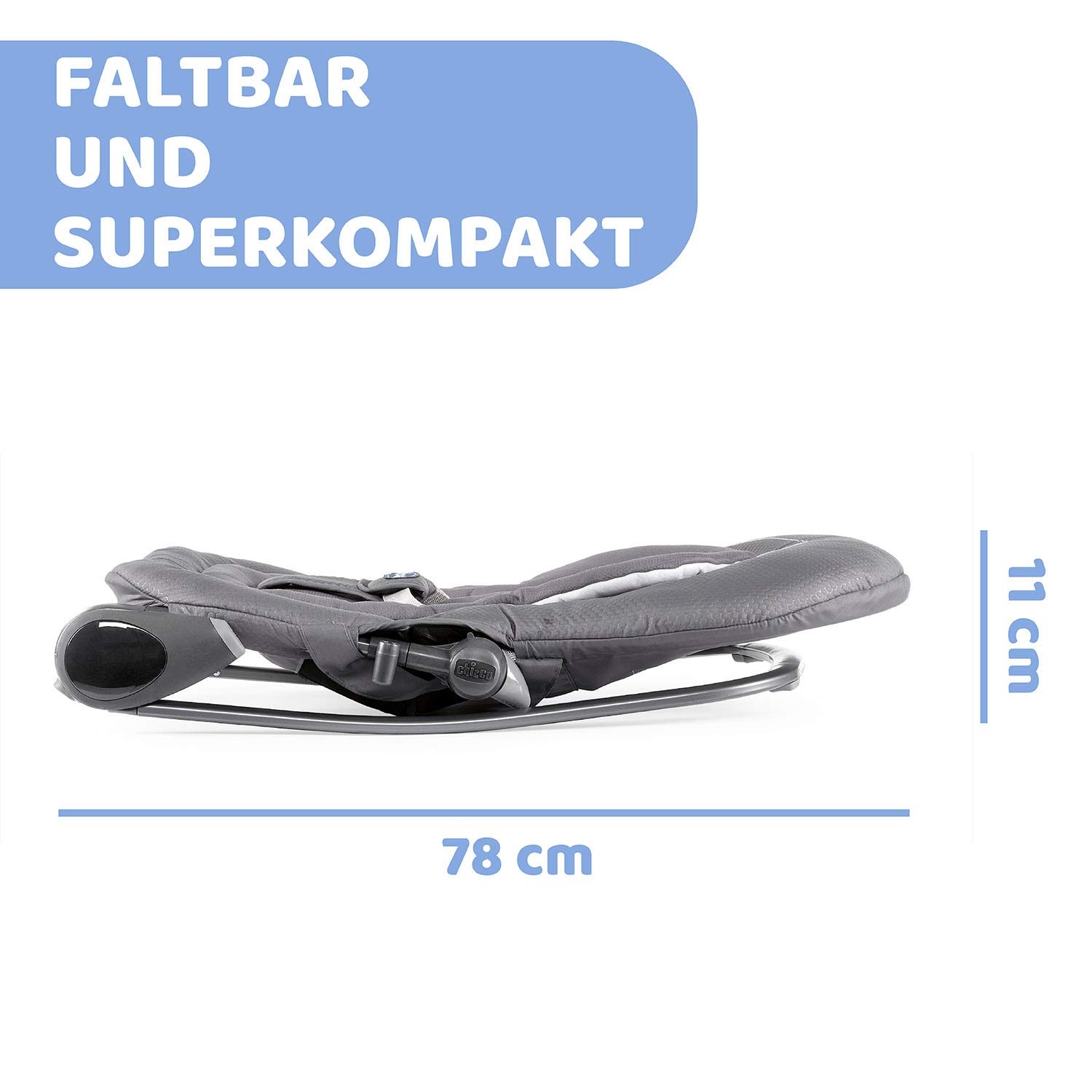 Babywippe 0-18 kg in Moon Grey - 4-fach verstellbar - 34% Rabatt
