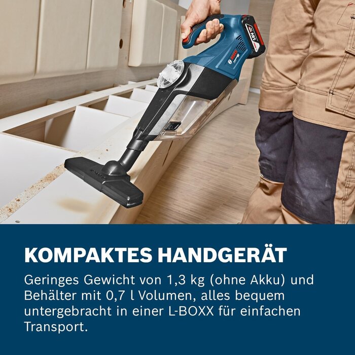 Akku-Handstaubsauger 18V mit Zubehör - 34% Rabatt auf Retourenware