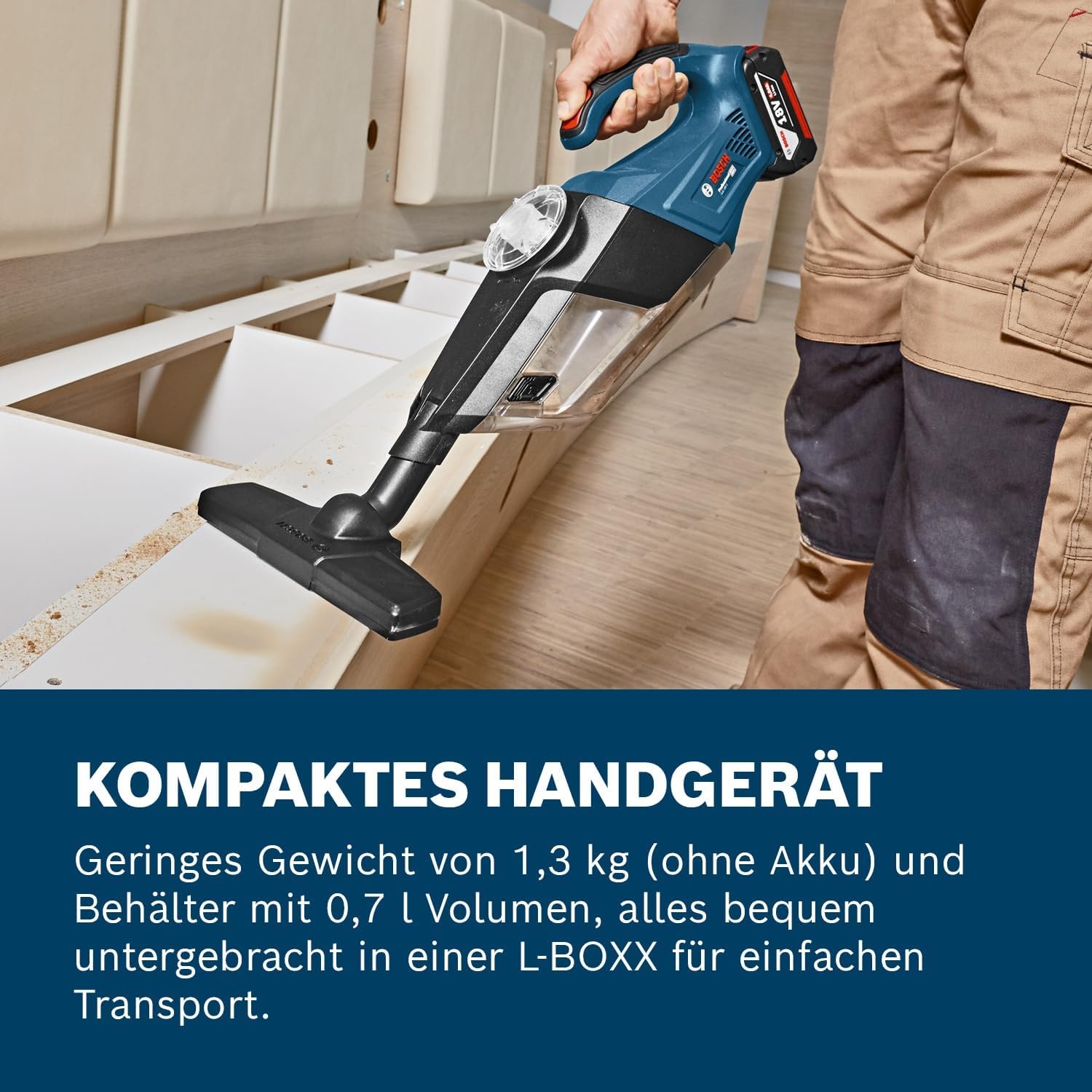 Akku-Handstaubsauger 18V mit Zubehör - 34% Rabatt auf Retourenware