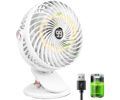 6 Zoll Clip-Ventilator, 6000mAh Akku, 720° drehbar - 43% Rabatt