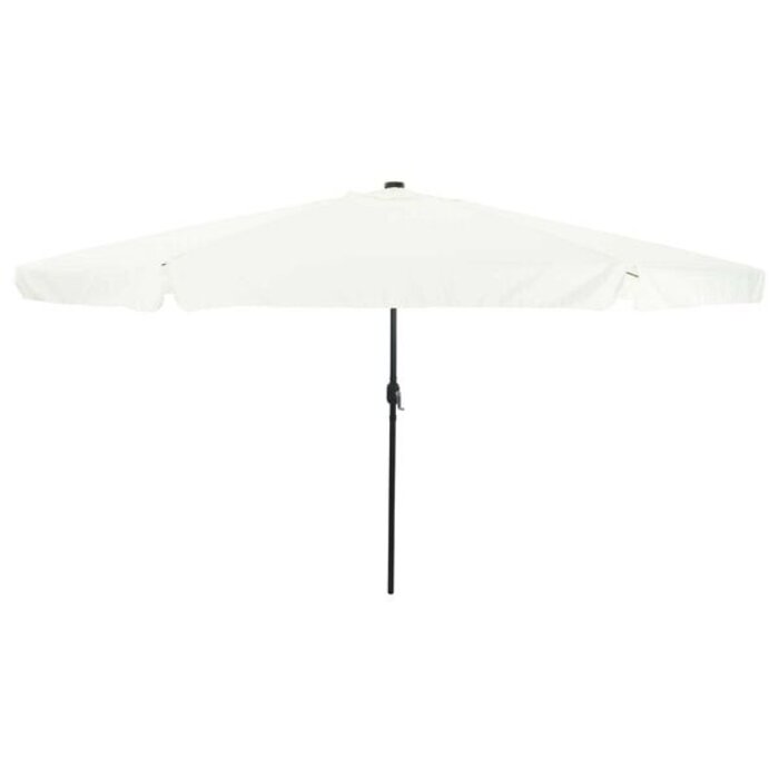 Runder Garten-Sonnenschirm mit LED, 395 cm, Sand/Anthrazit - 34% Rabatt