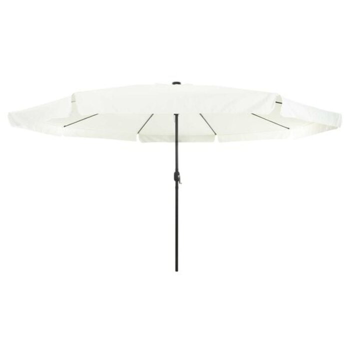 Runder Garten-Sonnenschirm mit LED, 395 cm, Sand/Anthrazit - 34% Rabatt