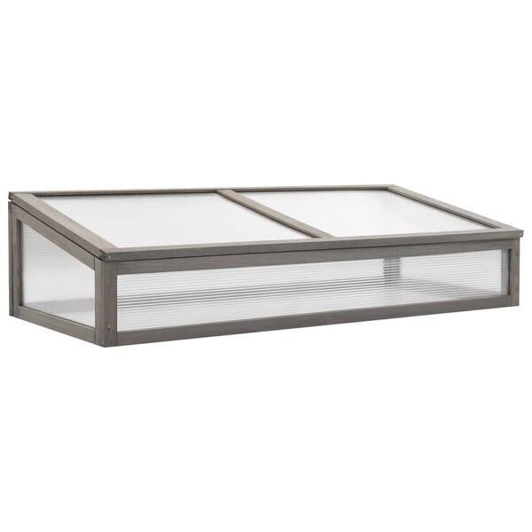 Hochbeet mit Gewächshausaufsatz 110x54cm, grau - 34% Rabatt