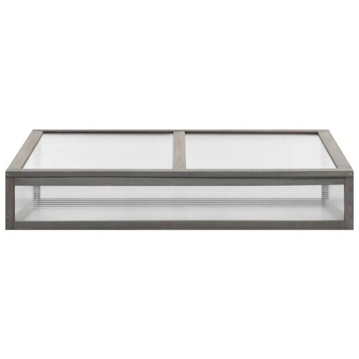 Hochbeet mit Gewächshausaufsatz 110x54cm, grau - 34% Rabatt