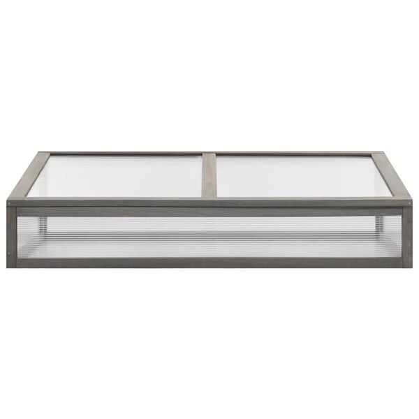 Hochbeet mit Gewächshausaufsatz 110x54cm, grau - 34% Rabatt