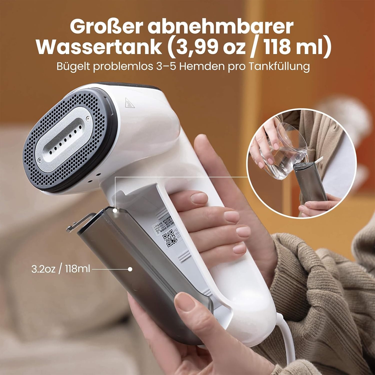 Vertikaler Dampfglätter mit Saugfunktion - 34% Rabatt auf Ausgepackt-Ware