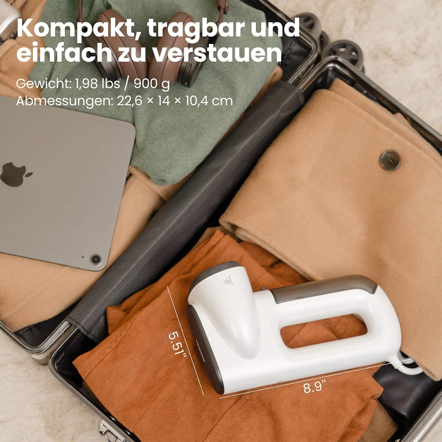Vertikaler Dampfglätter mit Saugfunktion - 34% Rabatt auf Ausgepackt-Ware