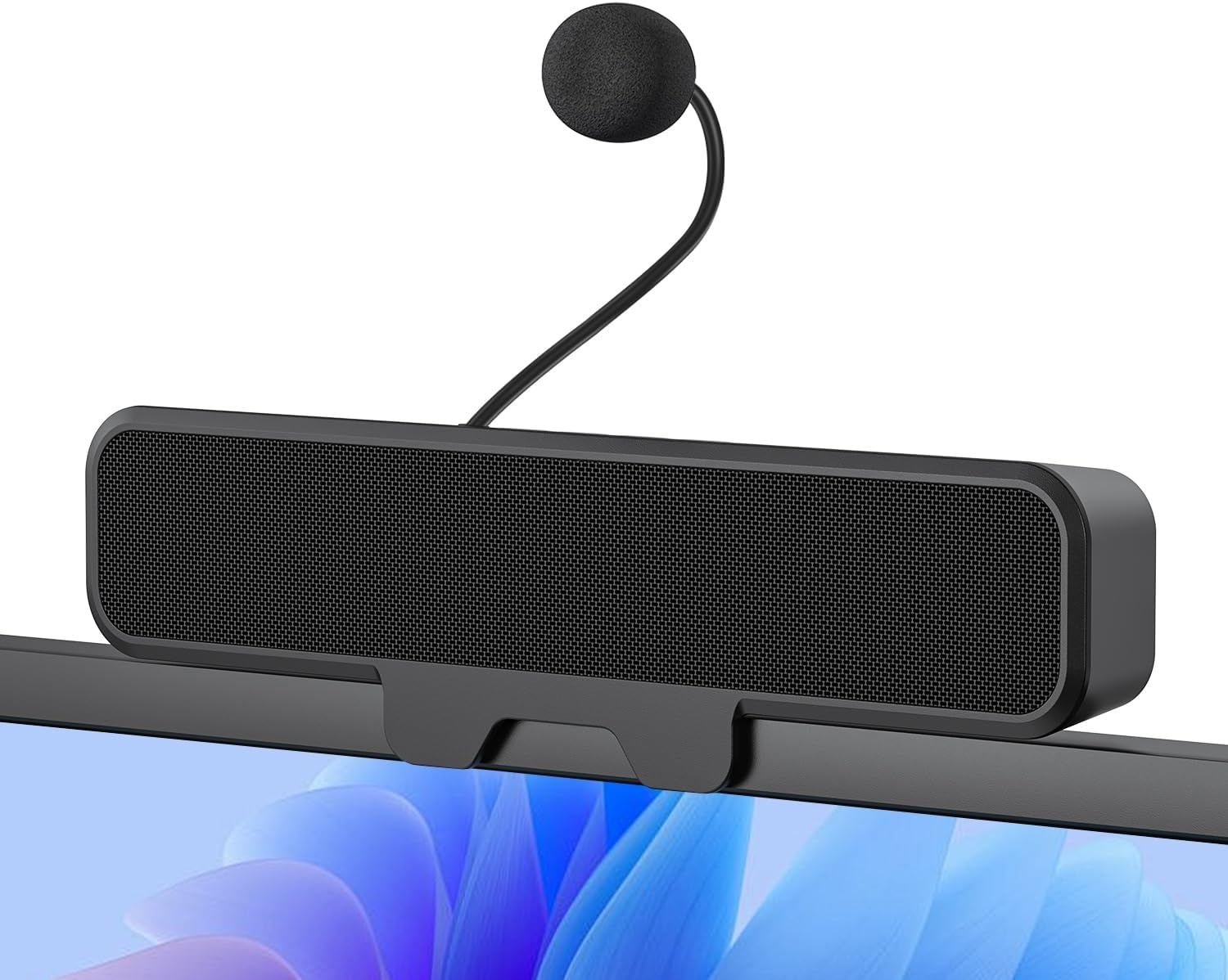 USB Soundbar für PC & Laptop, 10W Stereo-Lautsprecher, Schwarz - 30% Rabatt