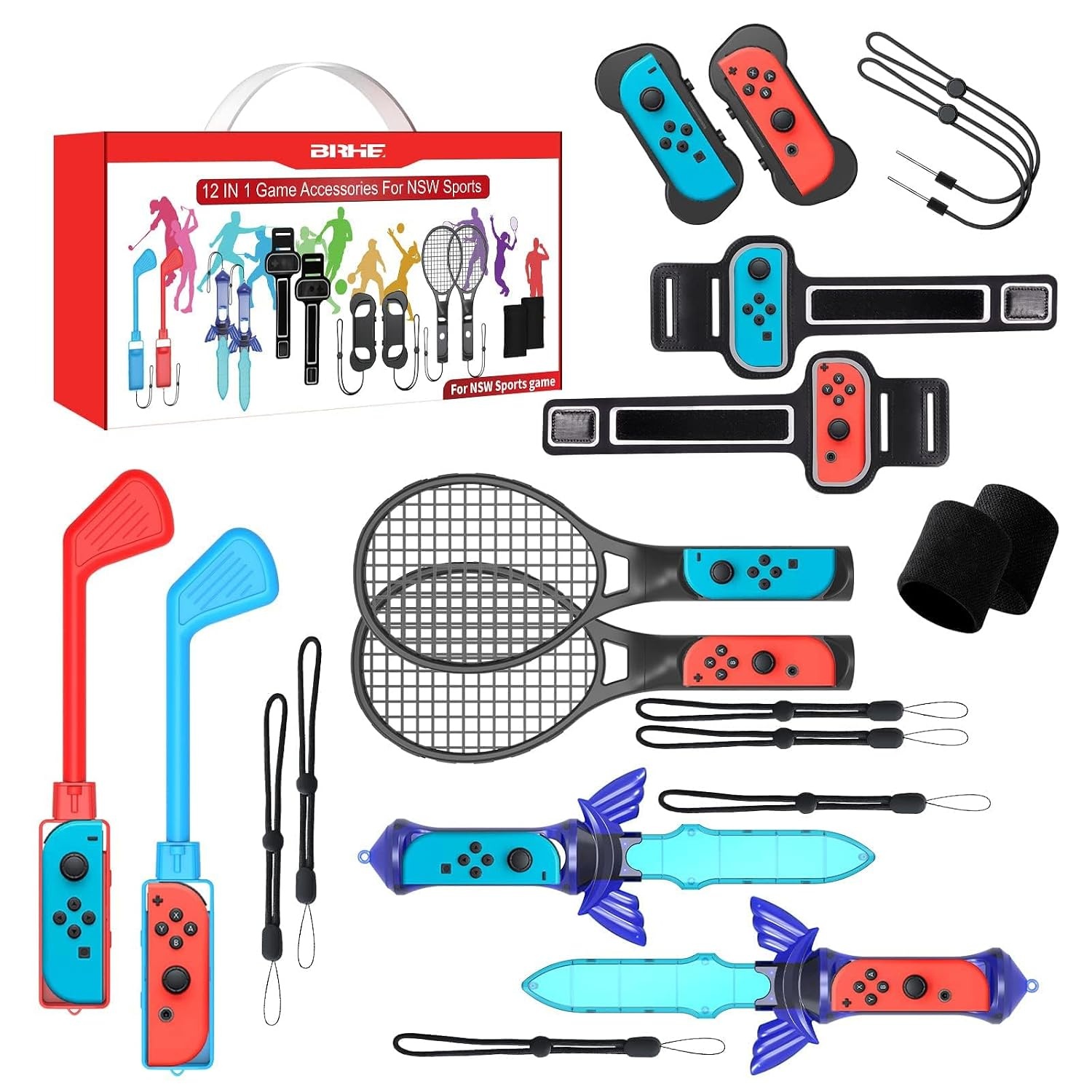 12-in-1 Sportzubehör-Set für Nintendo Switch - 31% Rabatt - Ausgepackt