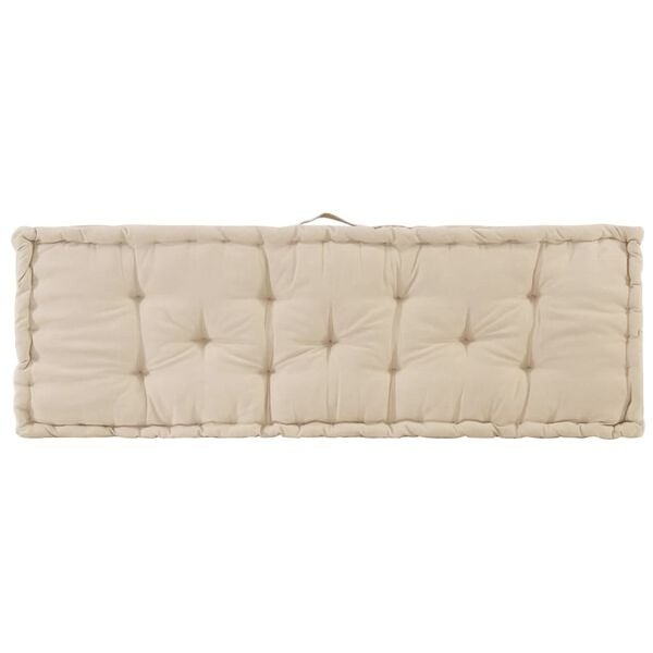 Palettenkissen 120x40x7 cm Beige - 32% Rabatt