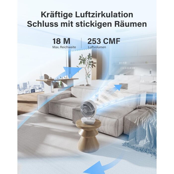 Tischventilator 33 cm mit Fernbedienung - 32% Rabatt - Leise & Leistungsstark