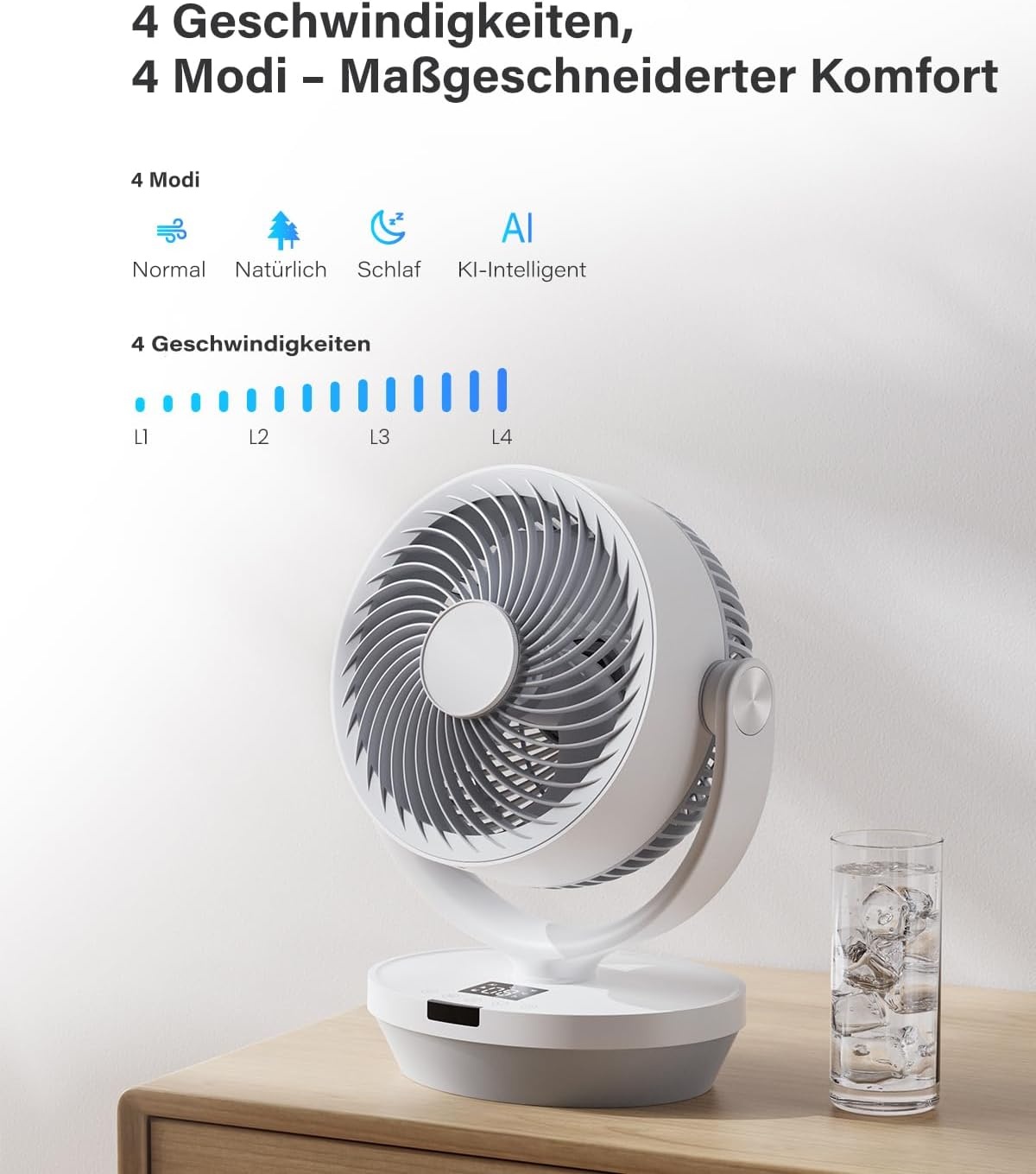 Tischventilator 33 cm mit Fernbedienung - 32% Rabatt - Leise & Leistungsstark