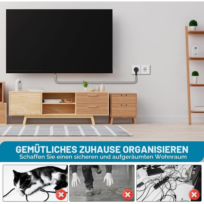 Selbstklebender Kabelkanal Grau 7x14mm 6m - 30% Rabatt