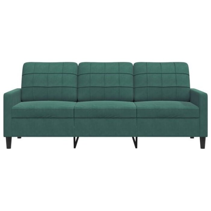 3-Sitzer Sofa Samt Dunkelgrün 180 cm - 35% Rabatt