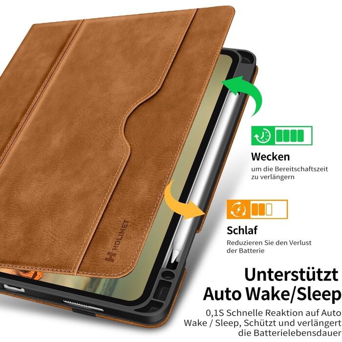 Schutzhülle für iPad Pro 13 Zoll M4, Braun, Stifthalter, 31% Rabatt